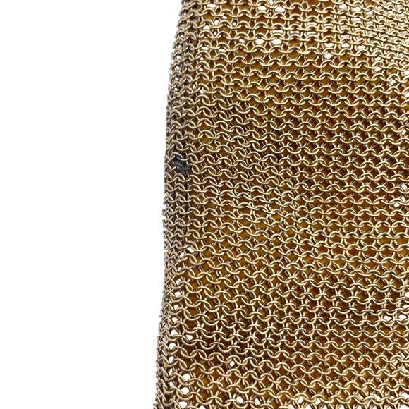 Whiting & Davis by Leo Narducci Vintage 1960 Mesh Gold Color Shoulder Bag - Picture 6 of 11